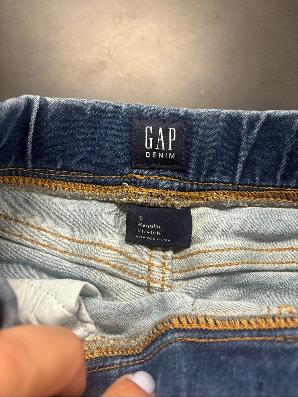 GAP Girls Blue Denim Skirt with Drawstring